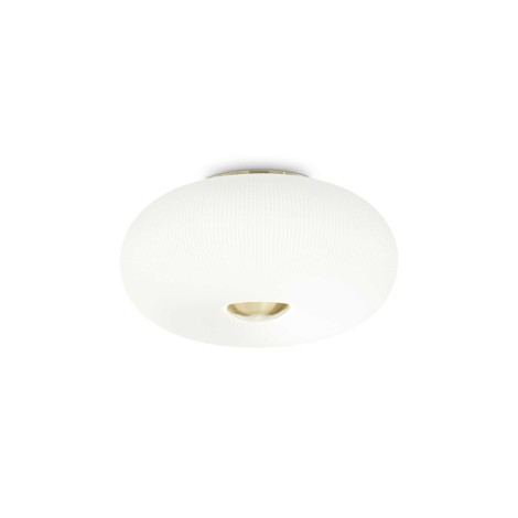 copy of Ideal Lux Arizona Glass Suspension LED Lamp with Brass Details