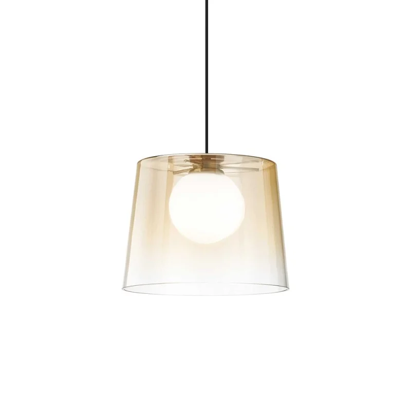 Ideal Lux Fade LED Suspension Lamp in Shaded Blown Glass