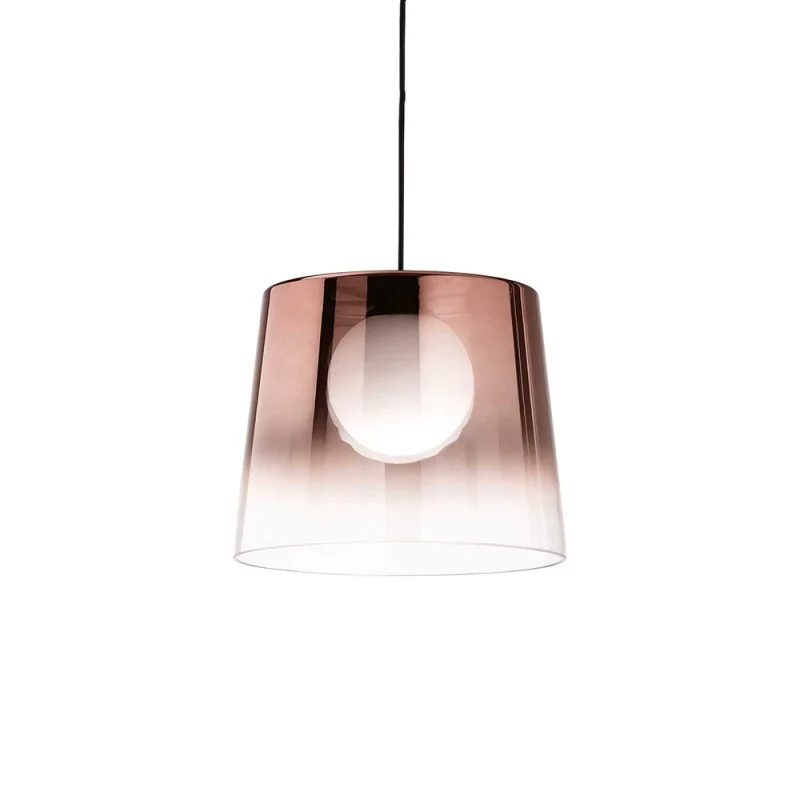 Ideal Lux Fade LED Suspension Lamp in Shaded Blown Glass