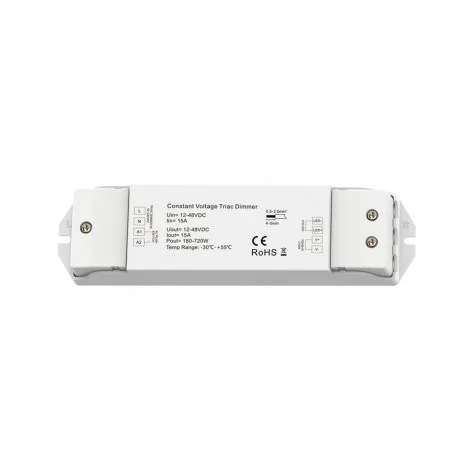 Controller dimmer Triac push 180-720W 15A 12-24-48V DC