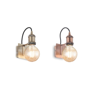 Ideal Lux Frida Metal Applique Wall Lamp in Vintage Style