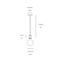 Ideal Lux Frida Lampada a Sospensione in Metallo Stile Vintage