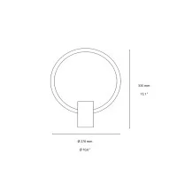 Ideal Lux Cerchio Lampada LED da Tavolo Circolare Moderna e Minimal