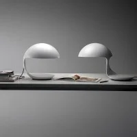 Martinelli Luce Cobra Lampada da Tavolo Bianco By Elio Martinelli 1968