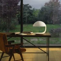 Martinelli Luce Cobra Lampada da Tavolo Bianco By Elio Martinelli 1968