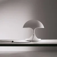 Martinelli Luce Cobra Lampada da Tavolo Bianco By Elio Martinelli 1968