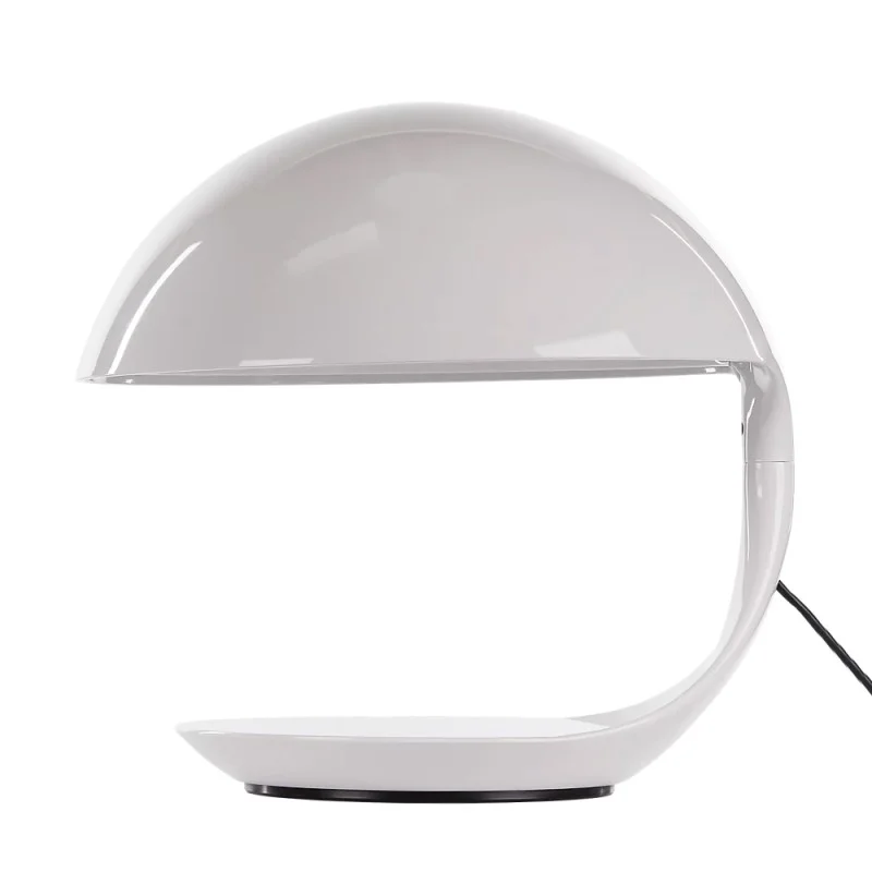 Martinelli Luce Cobra Lampada da Tavolo Bianco By Elio Martinelli 1968