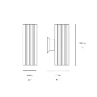 Ideal Lux Base Wall Lamp in Aluminum for Outdoor