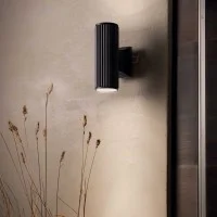 Ideal Lux Base Wall Lamp in Aluminum for Outdoor