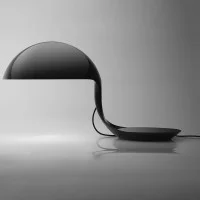 Martinelli Luce Cobra Lampada da Tavolo Nero By Elio Martinelli 1968