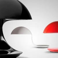 Martinelli Luce Cobra Lampada da Tavolo Nero By Elio Martinelli 1968
