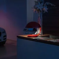 Martinelli Luce Cobra Red Table Lamp 50th Anniversary By Elio Martinelli Martinelli Luce Cobra Red Table Lamp 50th Anniversary By Elio Martinelli