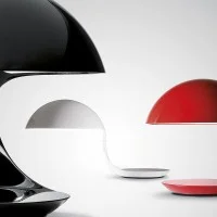 Martinelli Luce Cobra Lampada da Tavolo Rosso 50° Anniversario