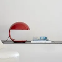 Martinelli Luce Cobra Red Table Lamp 50th Anniversary By Elio Martinelli Martinelli Luce Cobra Red Table Lamp 50th Anniversary By Elio Martinelli