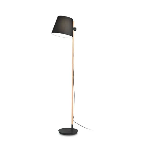 Ideal Lux Axel Lampada da Terra in Legno con Paralume Regolabile