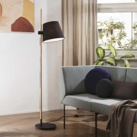 copy of Ideal Lux York Nordic Style Floor Lamp in Natural Wood