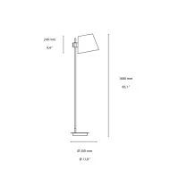 Ideal Lux Axel Lampada da Terra in Legno con Paralume Regolabile
