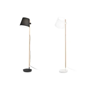 copy of Ideal Lux York Nordic Style Floor Lamp in Natural Wood