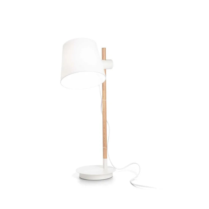 Ideal Lux Axel Lampada da Tavolo in Legno con Paralume Regolabile Ideal Lux Axel Lampada da Tavolo in Legno con Paralume Regolabile
