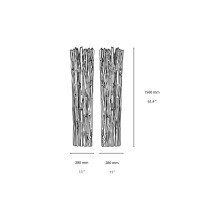 Ideal Lux Driftwood Lampada da Terra con Rami in Legno Naturale