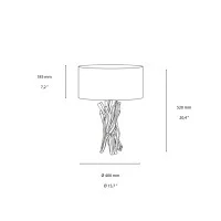 Ideal Lux Driftwood Lampada da Tavolo con Rami in Legno Naturale