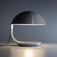 Martinelli Luce Cobra Texture Table Lamp By by Area-17