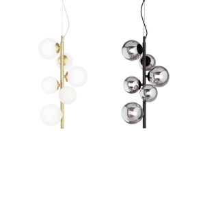 copy of Ideal Lux Rhapsody LED Suspension Lamp with Spherical Glass Diffusers