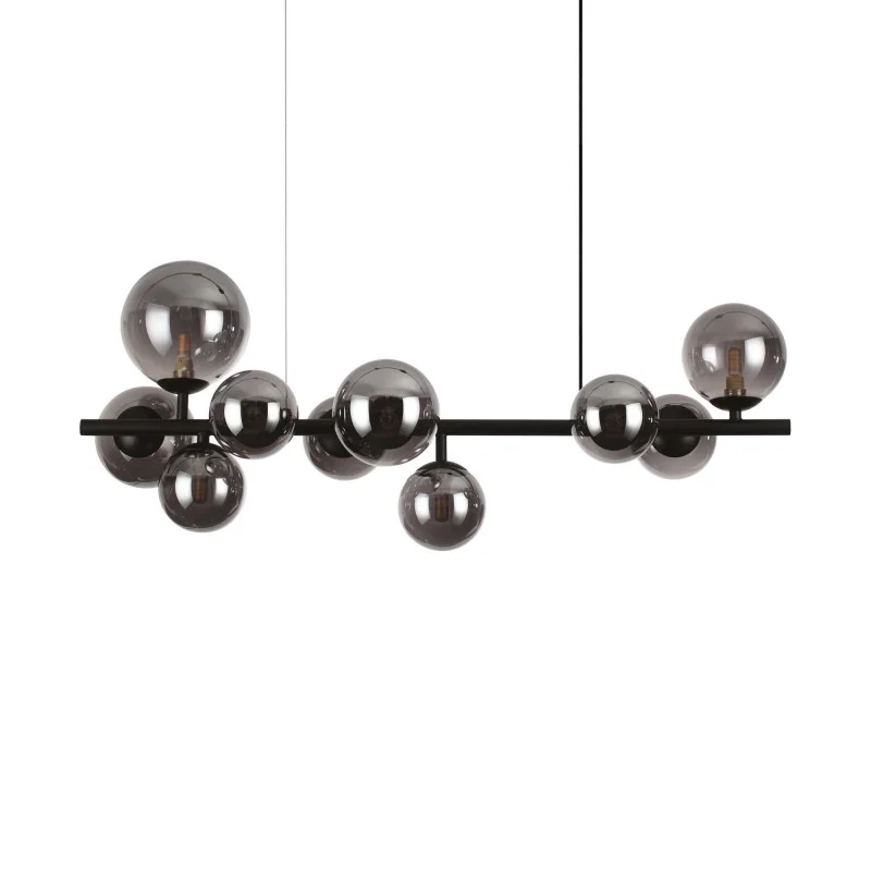 Ideal Lux Perlage LED Linear Horizontal Suspension Lamp in Glass Ideal Lux Perlage LED Linear Horizontal Suspension Lamp in Glass