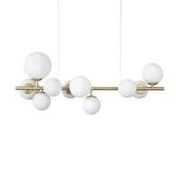 Ideal Lux Perlage Lampada LED a Sospensione Lineare Orizzontale in Vetro