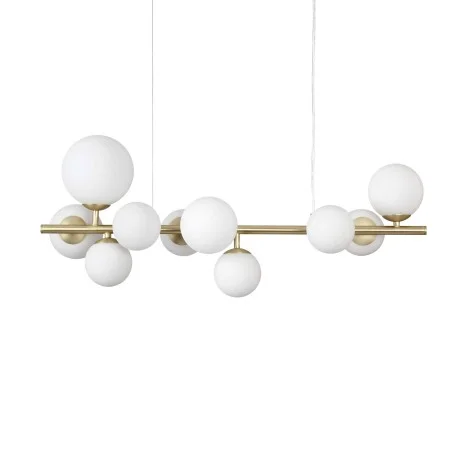 Ideal Lux Perlage Lampada LED a Sospensione Lineare Orizzontale in Vetro