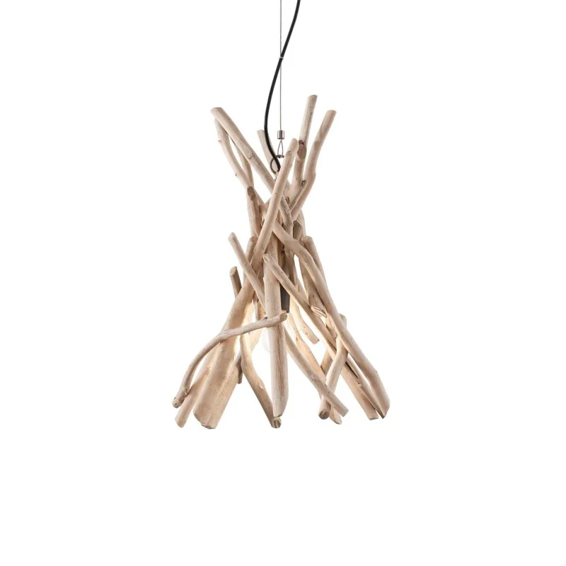 Ideal Lux Driftwood Suspension Lamp with Natural Wood Branches Ideal Lux Driftwood Suspension Lamp with Natural Wood Branches
