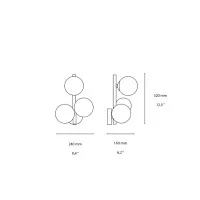 Ideal Lux Perlage Applique LED Lineare con Diffusori Sferici in Vetro