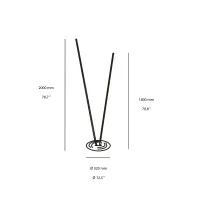 Cattaneo Lucilla Linear Dimmable and Adjustable LED Floor Lamp