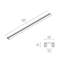 Flos ZERO TRACK Surface Mounted Track for Ceiling or Wall Installation Flos ZERO TRACK Surface Mounted Track for Ceiling or Wall Installation