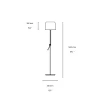 Ideal Lux Regol Floor Lamp in Metal Adjustable in Height