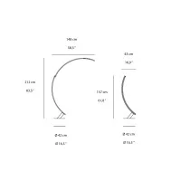 Kundalini Kyudo Floor Lamp with Dimmable and Sliding Arc LED Kundalini Kyudo Floor Lamp with Dimmable and Sliding Arc LED