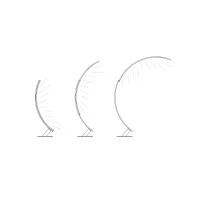 Kundalini Kyudo Lampada da Terra ad Arco LED Dimmerabile e Scorrevole