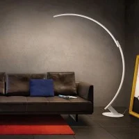 Kundalini Kyudo Floor Lamp with Dimmable and Sliding Arc LED Kundalini Kyudo Floor Lamp with Dimmable and Sliding Arc LED