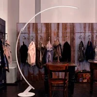 Kundalini Kyudo Floor Lamp with Dimmable and Sliding Arc LED Kundalini Kyudo Floor Lamp with Dimmable and Sliding Arc LED