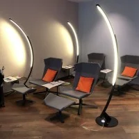 Kundalini Kyudo Lampada da Terra ad Arco LED Dimmerabile e Scorrevole