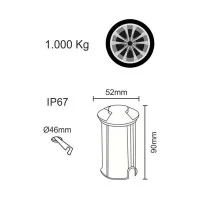 Beneito Faure Dis Segnapasso doppio LED Carrabile Incasso per esterno