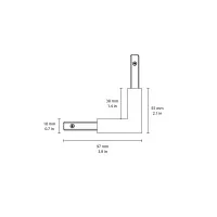 Flos ZERO TRACK Angolo Piatto 90° per Binario Flos ZERO TRACK Angolo Piatto 90° per Binario