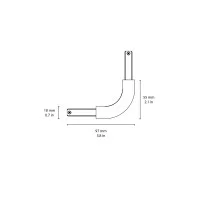 Flos ZERO TRACK Inner Ceiling/Ceiling - Wall/Wall Curve Flos ZERO TRACK Inner Ceiling/Ceiling - Wall/Wall Curve