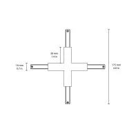 Flos ZERO TRACK X-Shaped Connector Feed for Track Flos ZERO TRACK X-Shaped Connector Feed for Track