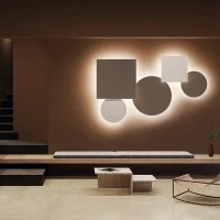 Lodes Puzzle Mega Round Lampada LED da Parete o Soffitto Dimmerabile