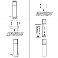 Logica Fos LED Bollard with 30° Adjustable Diffuser for Outdoor