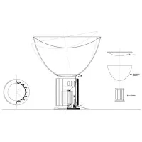 Flos PMMA Diffuser with Reflector for Taccia LED