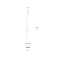 Artemide Megaron Lampada LED Dimmerabile da Terra Minimale