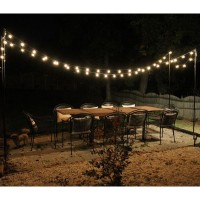 String Light 5 Lampholder E27 5 mt Outdoor Extendable Black