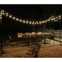 String Light 5 Lampholder E27 5 mt Outdoor Extendable Black String Light 5 Lampholder E27 5 mt Outdoor Extendable Black